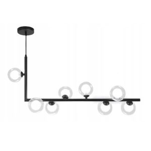 Lampa Wisząca Glamour BUBBLE Podłużna Kule 6 Czarna APP754-8CP