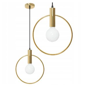Lampa Wisząca Sufitowa RING Obręcz Koło Złota APP485-1CP