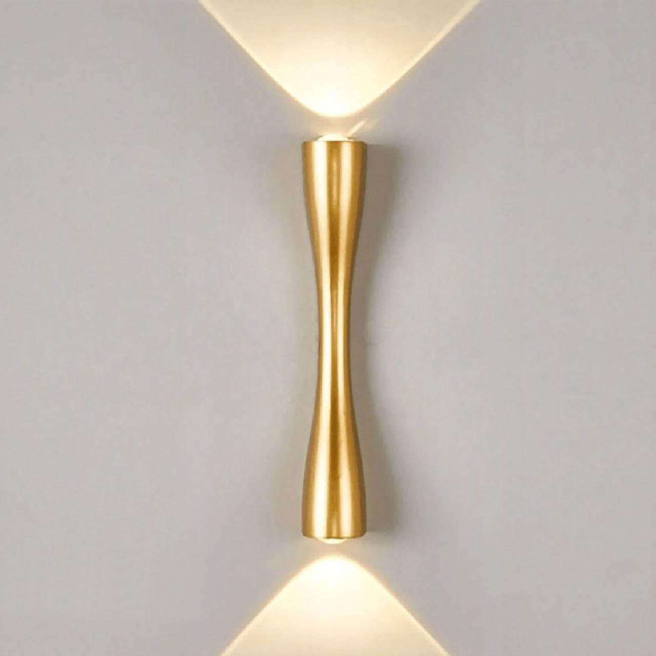 Lampa Kinkiet Ścienna Glamour TUBA Światło Góra / Dół Złota APP1065-W - obrazek 6
