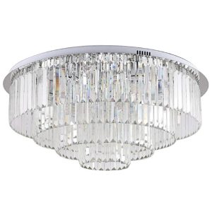 Lampa Sufitowa Plafon Glamour Kryształowy Duży Chrom APP780-7C