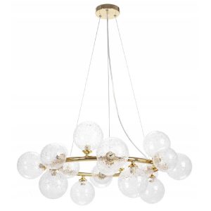 Lampa Sufitowa Wisząca BUBBLE 20 Glamour Kule Złota APP907-20CP