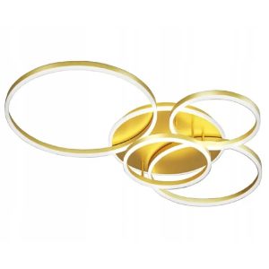 Lampa Sufitowa Plafon Okręgi Ring Złota Szczotkowana Gold APP1057-C