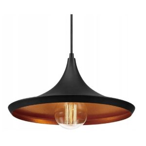 Lampa Wisząca COSTA C Loft Industrial Czarna Złota APP081-1C