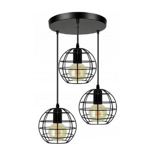 Lampa Wisząca Druciana ODESSA A LOFT Metalowa Czarna 180978A