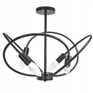Lampa Wisząca Świecznik 4 Ramienna Czarna APP1093-4C