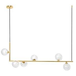 Lampa Wisząca Glamour BUBBLE Podłużna Kule 6 Złota APP690-6CP