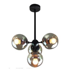 Lampa Wisząca Glamour KULE 4 Szklane Czarna APP268-4C
