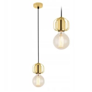 Lampa Wisząca Pojedyncza GOLDIE Glamour Złota APP592-1CP