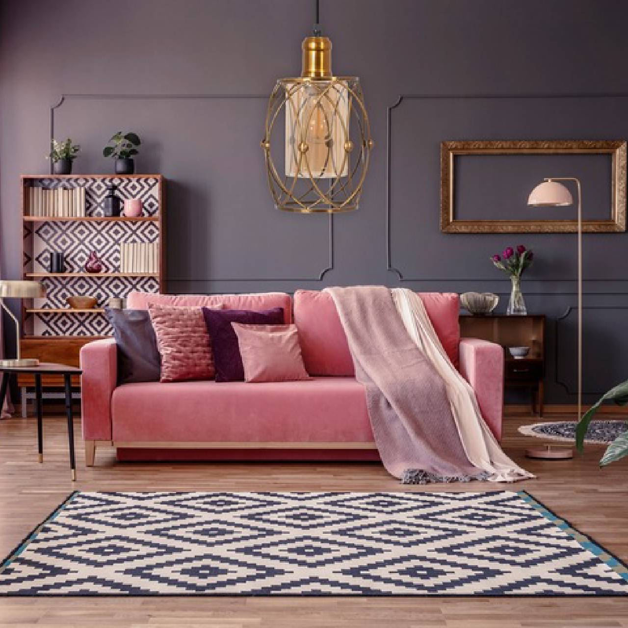 Lampa Wisząca Pojedyncza Stare Złoto Mosiądz APP1128-1CP - obrazek 4