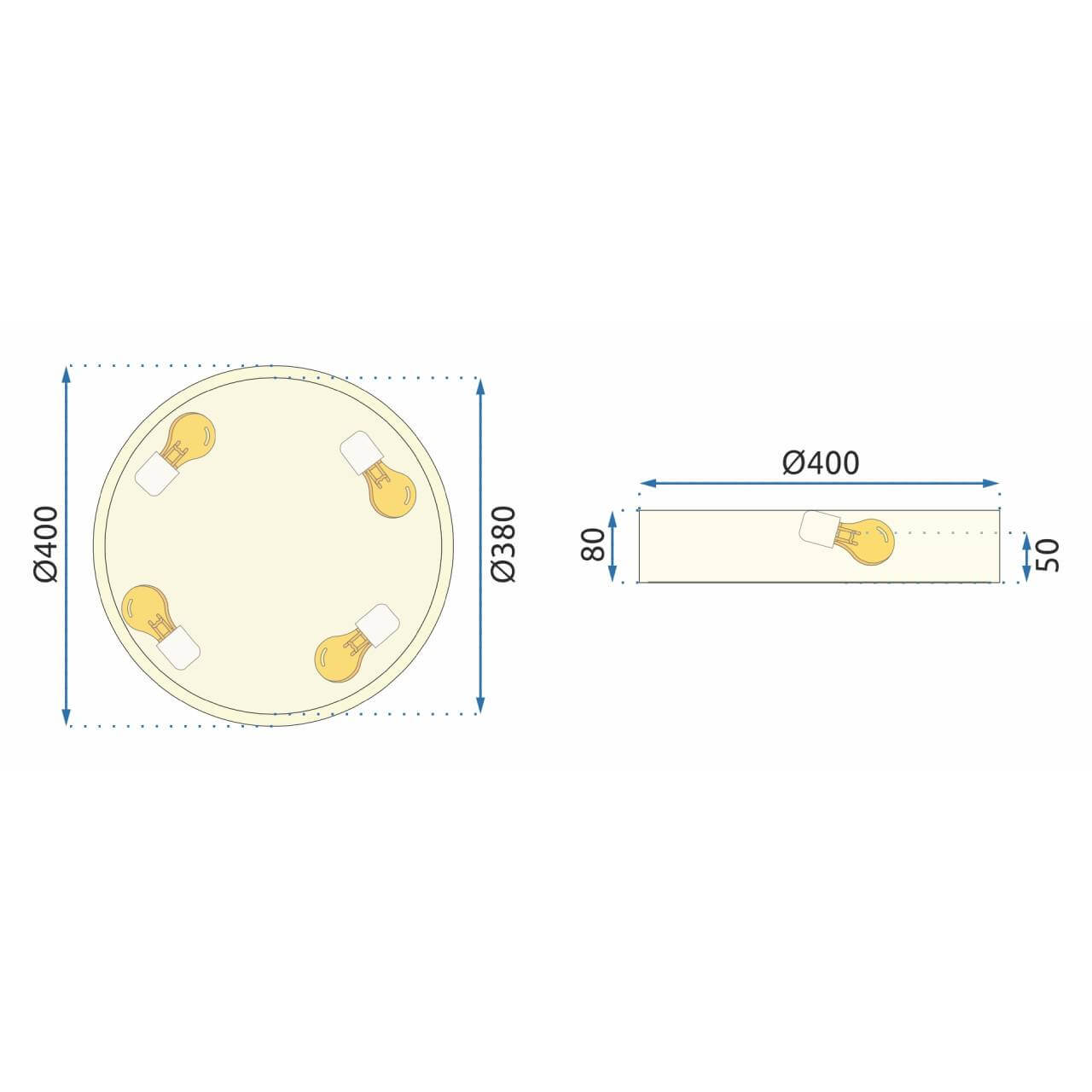 : Lampa Sufitowa Plafon Złoty Okrągły Klasyczny 50cm APP874-C