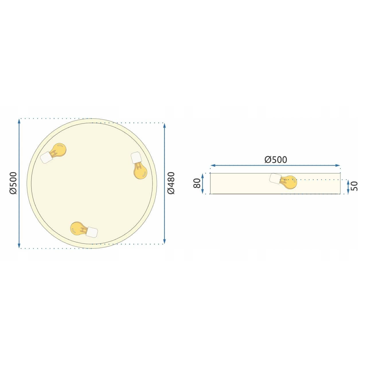 : Lampa Sufitowa Plafon Złoty Okrągły Klasyczny 50cm APP874-C