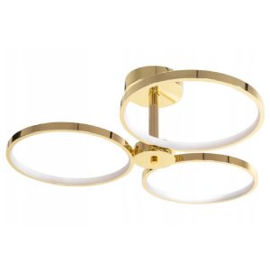 Lampa Sufitowa Wisząca Żyrandol Okręgi Ring Złota Gold APP993