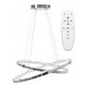 Lampa Wisząca Sufitowa RING Kryształ LED Chrom Ciepłe / Zimne Światło + Pilot APP771-3CP