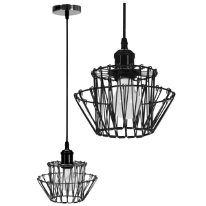 Lampa Wisząca Metalowa SET Loft Czarna APP941-1CP