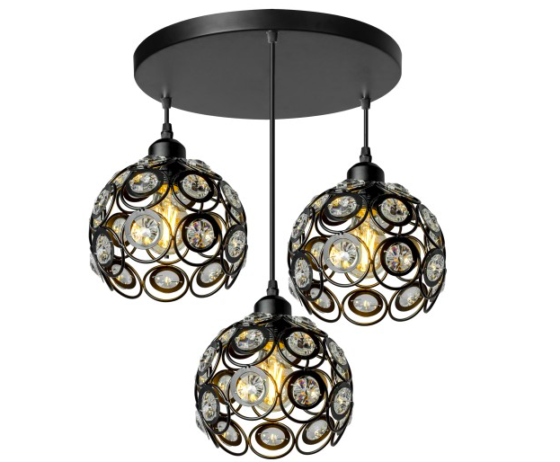 Lampa Wisząca Glamour DIAMENT 3 Czarna Mat APP209-3CPR - obrazek 9