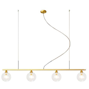 Lampa Sufitowa Wisząca Podłużna Glamour 4 Kule Złota APP675-4CP