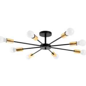 Lampa Wisząca PARADISE 8 Czarna / Złota APP502-8C