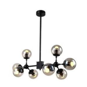 Lampa Sufitowa Wisząca KULE 6 Szklane Czarna APP269-8C