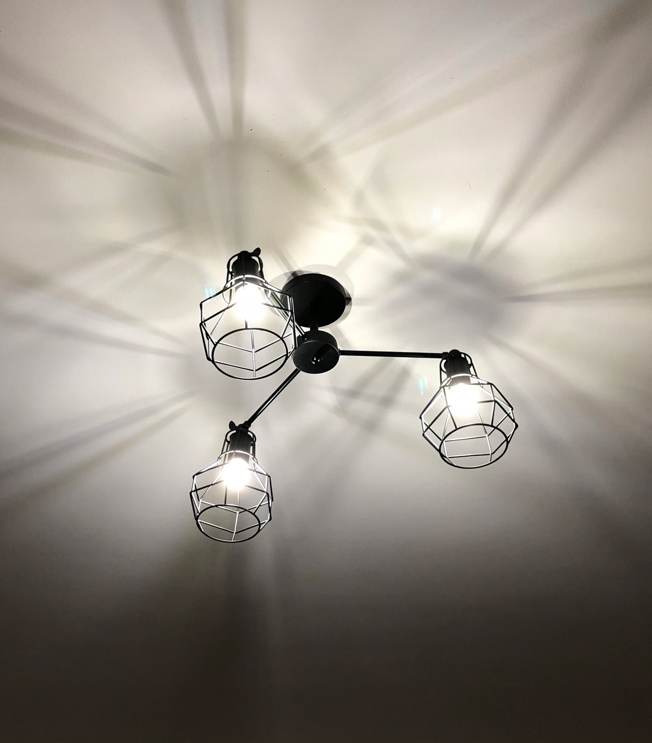 Lampa Sufitowa RENO Druciana Diamond Loft Czarna APP734-3C - obrazek 6