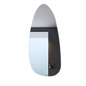 Lustro Ścienne Podświetlane LED Podłużne Plama Asymetryczne Ozdobne 120x55cm