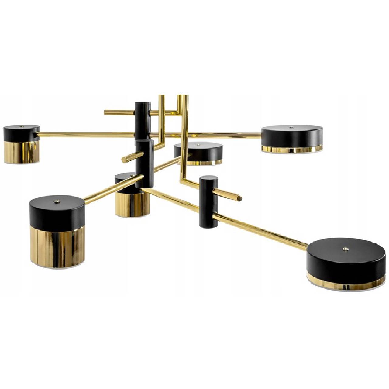 Lampa Wisząca Nowoczesna LED Regulowana Czarna / Złota APP1002-6C - obrazek 5