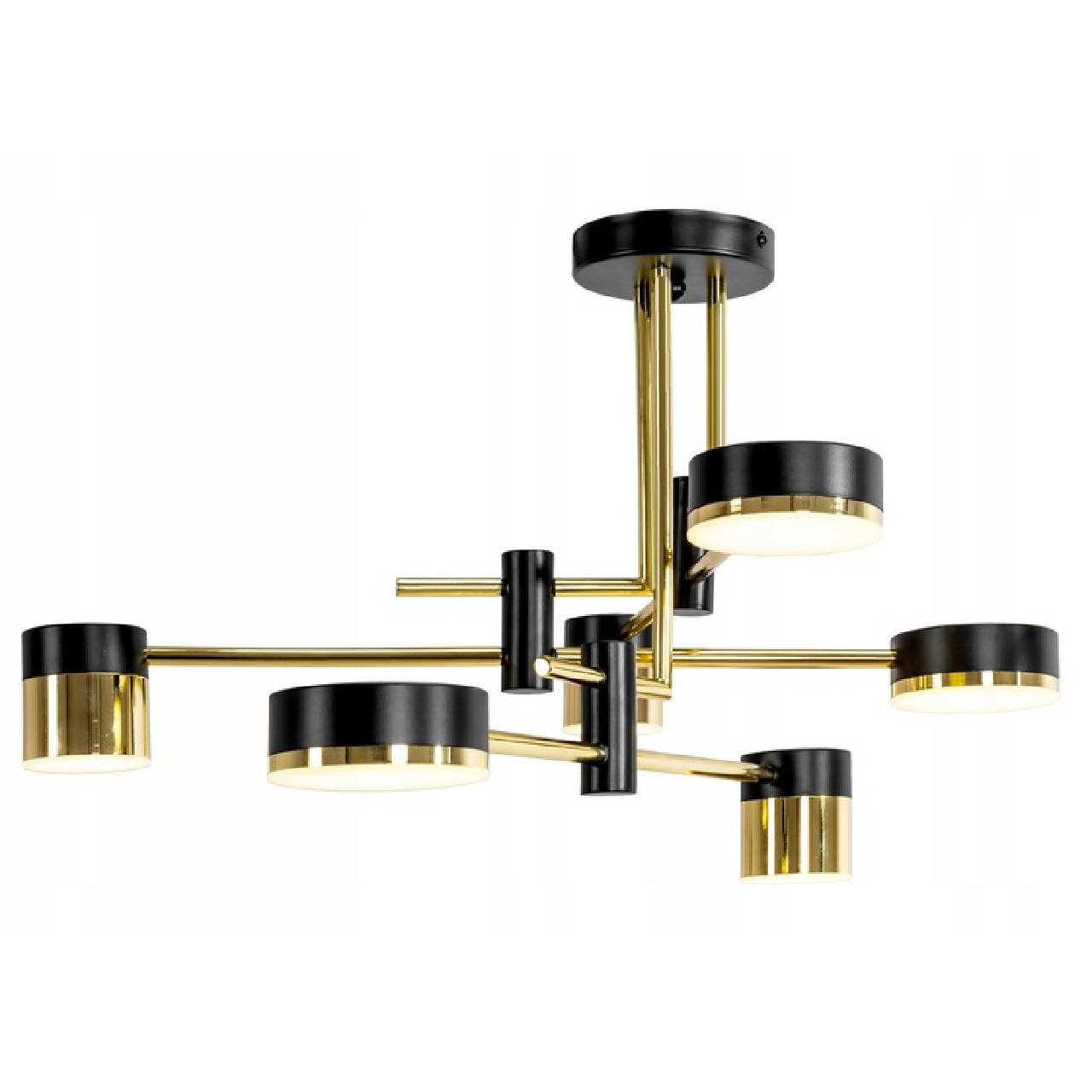 Lampa Wisząca Nowoczesna LED Regulowana Czarna / Złota APP1002-6C - obrazek 6