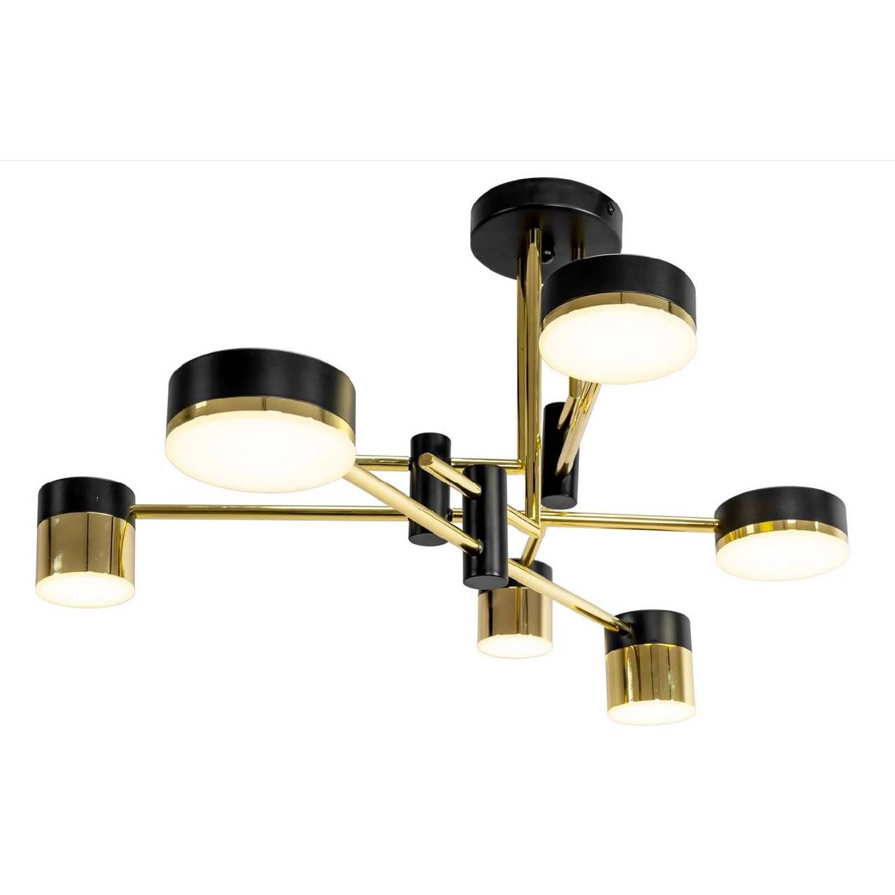 Lampa Wisząca Nowoczesna LED Regulowana Czarna / Złota APP1002-6C