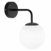 Lampa Ścienna Kinkiet Minimalistyczny Do Sypialni Przy Łóżku Biała Kula Czarny G095-1W - obrazek 2