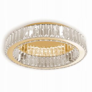 Lampa Sufitowa Plafon Glamour Kryształowy Złoty Połysk 50cm APP1721-C