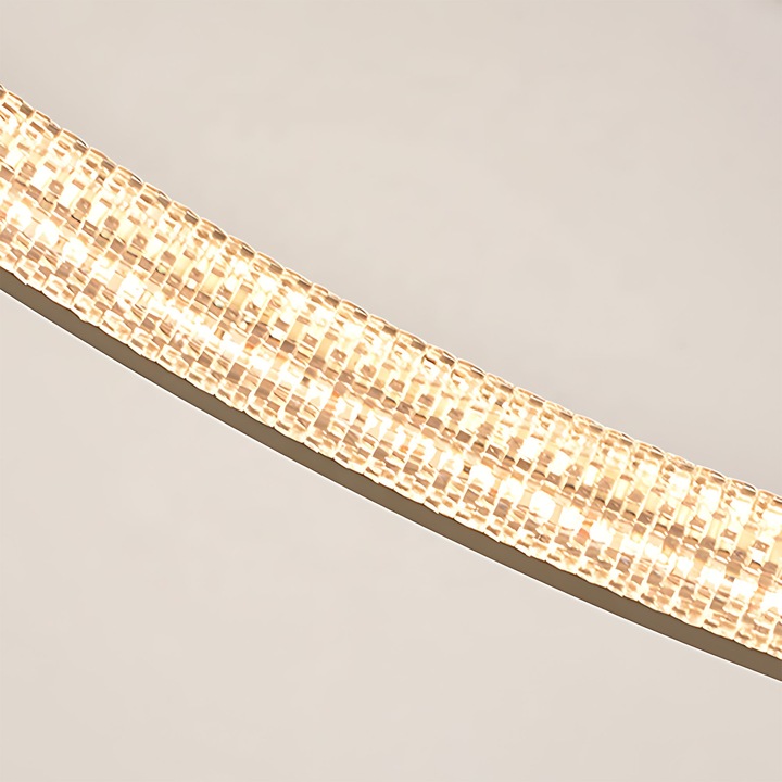 Lampa Wisząca Kryształkowa Okręgi LED Ring Złota Szczotkowana APP1772 - obrazek 6